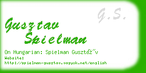 gusztav spielman business card